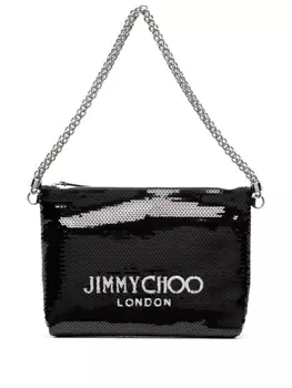 Jimmy Choo сумка Callie на плечо с пайетками, черный