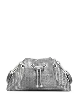 Сумка Jimmy Choo Bon Bon с кристаллами, серебристый