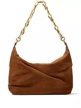 Jimmy Choo сумка на плечо Diamond Soft Hobo, коричневый