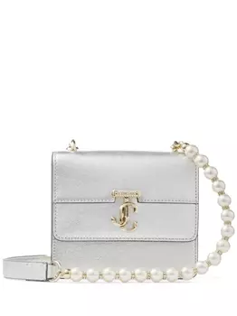 Jimmy Choo сумка на плечо Varenne с жемчугом, серебристый