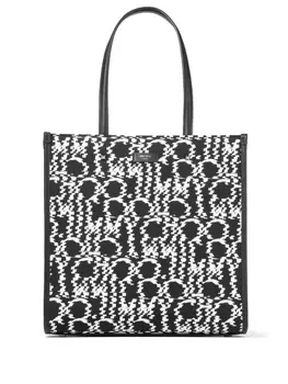 Jimmy Choo сумка-тоут с абстрактным принтом, черный