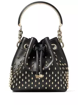 Jimmy Choo сумка-ведро Bon Bon Bucket с заклепками, черный