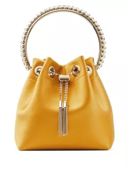 Jimmy Choo сумка-ведро Bon Bon с кристаллами, желтый