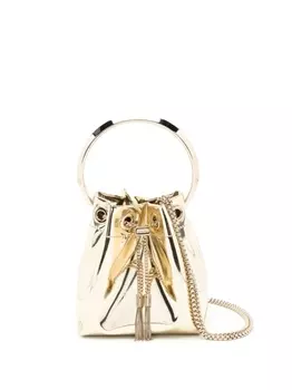 Jimmy Choo сумка-ведро Bon Bon с эффектом металлик, металлик