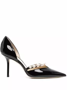 Jimmy Choo туфли Aurelie 85 с искусственным жемчугом, черный