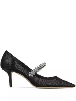 Jimmy Choo туфли Bing 65 с кружевом, черный