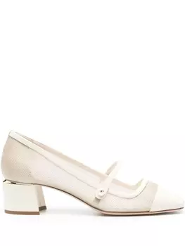 Jimmy Choo туфли Elisa 45 с эффектом металлик, белый