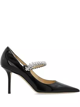 Jimmy Choo туфли-лодочки из кожи Bing 85 мм, черный