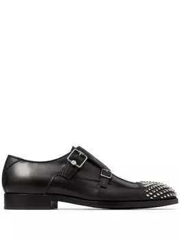 Jimmy Choo туфли монки Finnion с заклепками, черный