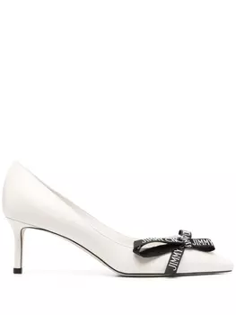 Jimmy Choo туфли Romy с бантом, нейтральный цвет