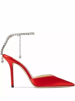 Jimmy Choo туфли Saeda с кристаллами, красный
