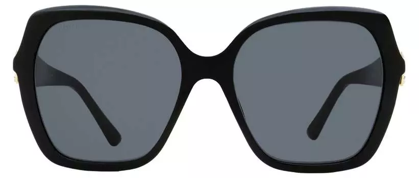 Jimmy Choo Женские квадратные солнцезащитные очки Manon /G 807IR Черные/Золотые 57 мм