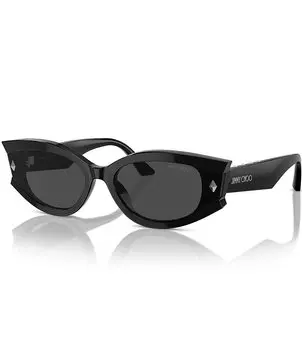 Jimmy Choo Женские овальные солнцезащитные очки JC5015U 62 мм, черный