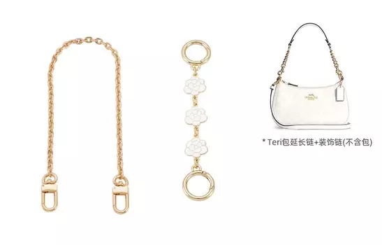 Jin Yansha Kim Yeon-sha Женская сумка Периферийные товары, Камелия 12см *2+ декоративная цепочка 40см (прямое золото).