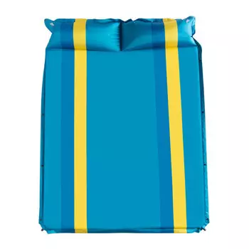 Jingdian Guangnian автоматический надувной матрас, клей для кровати, зеленый, серый, зеленый с воздушной подушкой, двойной матрас 192/132/5 см, клейкий зеленый, серый, зеленый с воздушной подушкой