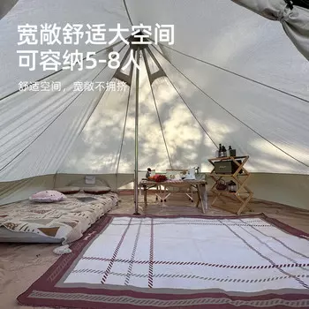 Jingdian Guangnian изысканная кемпинговая восьмиугольная палатка-пирамида бежевого цвета на 5-8 человек