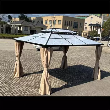 Jingdian Guangnian JDGN четырехугольная палатка с четырьмя стойками, павильон с одинарной вершиной, 100 трубок 34, двойная вершина, 80 трубок 34