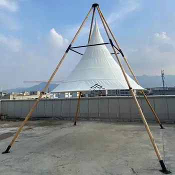 Jingdian Guangnian JDGN коническая пирамида парковый навес дикая роскошная палатка-фонарь 55 метров стальная труба/палатка с динамиком 55 метров стальная труба