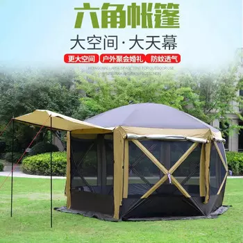 Jingdian Guangnian JDGN навес шестиугольная палатка автоматическая палатка непромокаемая палатка по умолчанию