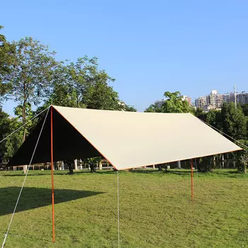 Jingdian Guangnian JDGN непромокаемый открытый многоместный навес для кемпинга, беседка от солнца, оранжевый, красный, 35 метров, белый винил 33