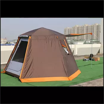 Jingdian Guangnian JDGN палатка автоматическая палатка влагостойкий коврик 5/8 человек коричневый 3/4 человека