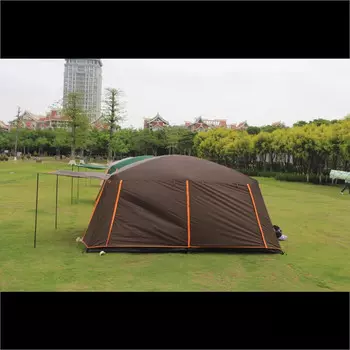Jingdian Guangnian JDGN, водонепроницаемая большая палатка для кемпинга, сырного цвета 6/12, «все включено», искусственный клей, кофейного цвета 4/6