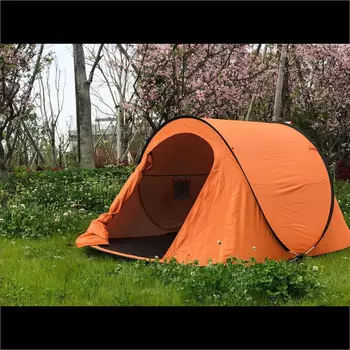 Jingdian Guangnian кемпинг автоматическая затеняющая палатка второго открытия быстрооткрывающаяся палатка оранжевого цвета на 3-4 человека оранжевого цвета