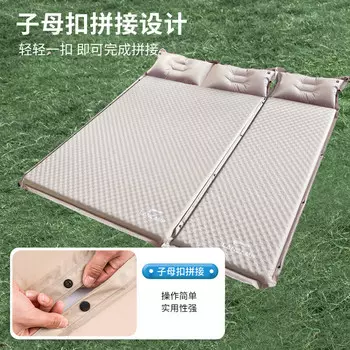 Jingdian Guangnian Кемпинг на воздушной подушке простыня с одной волнистой точкой, утолщенная 30 см, бежевая подушка, растягивающийся стиль