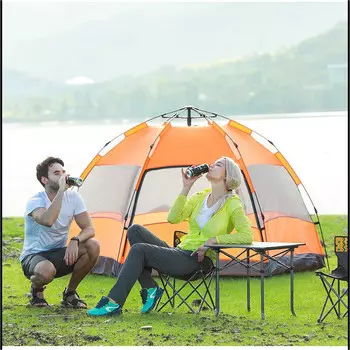 Jingdian Guangnian кемпинговая палатка непромокаемая 5-8 человек 6/9 человек небесно-голубой 5/8 человек 6/9 человек небесно-голубой