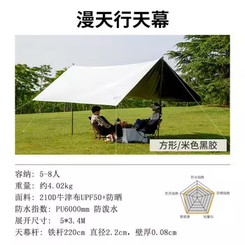 Jingdian Guangnian навес, палатка, модель для мероприятий, 33 квадратных серебряных клея, зыбучие пески, золото, 5-8 человек, 35 квадратных серебряных клеев, кофейный цвет