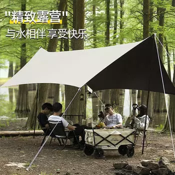 Jingdian Guangnian обрабатывающий навес для кемпинга 440*340 см, основной цвет изображения, винил)