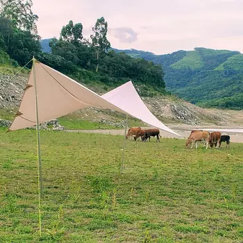 Jingdian Guangnian походный навес ретро-палатка тарельчатая ткань с сумкой для веревки для гвоздей (без шеста) 400*293 см тарельчатый навес