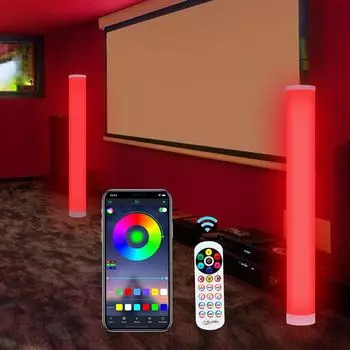 Jiubiaz 6 Вт светодиодный торшер с регулируемой яркостью RGB напольный потолочный прожектор торшер угловой светильник, белый
