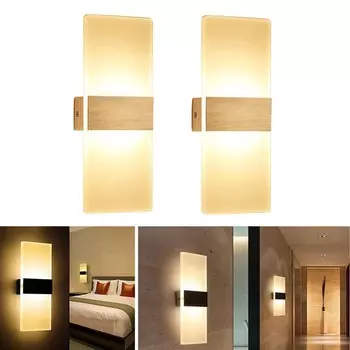 Jiubiaz светодиодный настенный светильник 12 Вт, светильник для прихожей, настенный светильник для внутреннего освещения, настенный светильник, уличный светильник для прихожей, теплый белый