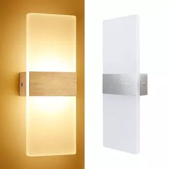 Jiubiaz светодиодный настенный светильник 6 Вт, светильник для прихожей, внутренний настенный прожектор, настенный светильник, уличный светильник для прихожей, теплый белый