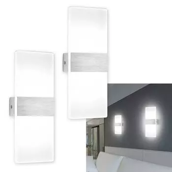 Jiubiaz светодиодный настенный светильник 6 Вт, светильник для прихожей, настенный светильник для внутреннего освещения, настенный светильник, уличный светильник для прихожей, белый 2