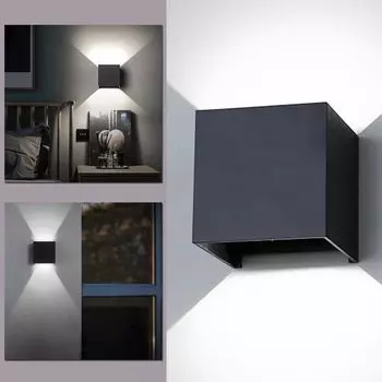 Jiubiaz светодиодный настенный светильник настенные светильники IP65 гостиная прихожая лампа лестница настенный светильник наружное украшение 7 Вт черный холодный белый