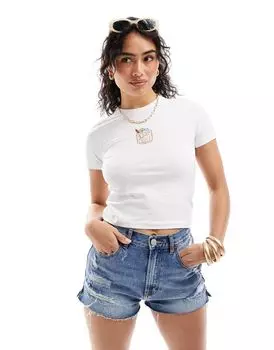 JJXX - Белая мини-футболка с принтом «Маргарита»