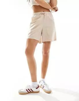 JJXX – бежевые шорты без застежки из смесового льна