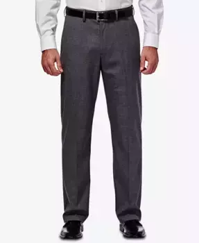 JMH Men Premium Stretch Классические брюки с плоской передней частью Haggar, серый