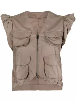 JNBY блузка с оборками, серый