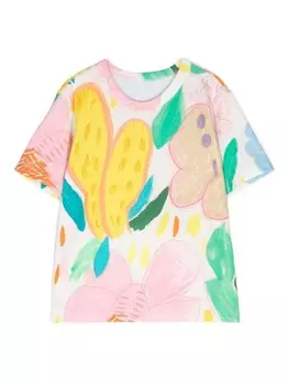 Jnby by JNBY футболка с короткими рукавами и принтом, нейтральный цвет