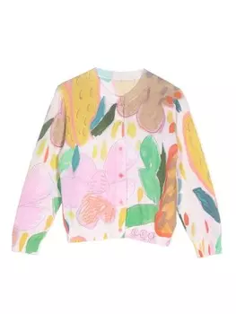 Jnby by JNBY кардиган с абстрактным рисунком, нейтральный цвет