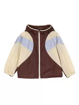 Jnby by JNBY куртка на молнии в стиле колор-блок, коричневый