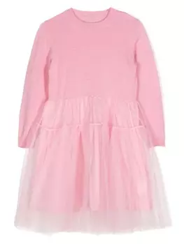Jnby by JNBY платье миди со вставками из тюля, розовый