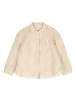 Jnby by JNBY рубашка с кружевными деталями, нейтральный цвет