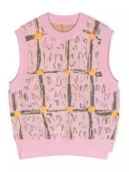 Jnby by JNBY трикотажный жилет с круглым вырезом, розовый