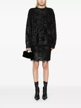 JNBY джемпер с эффектом металлик, черный