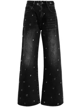 JNBY джинсы с вышивкой, серый