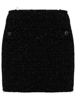 JNBY короткая жаккардовая юбка Coarse, черный